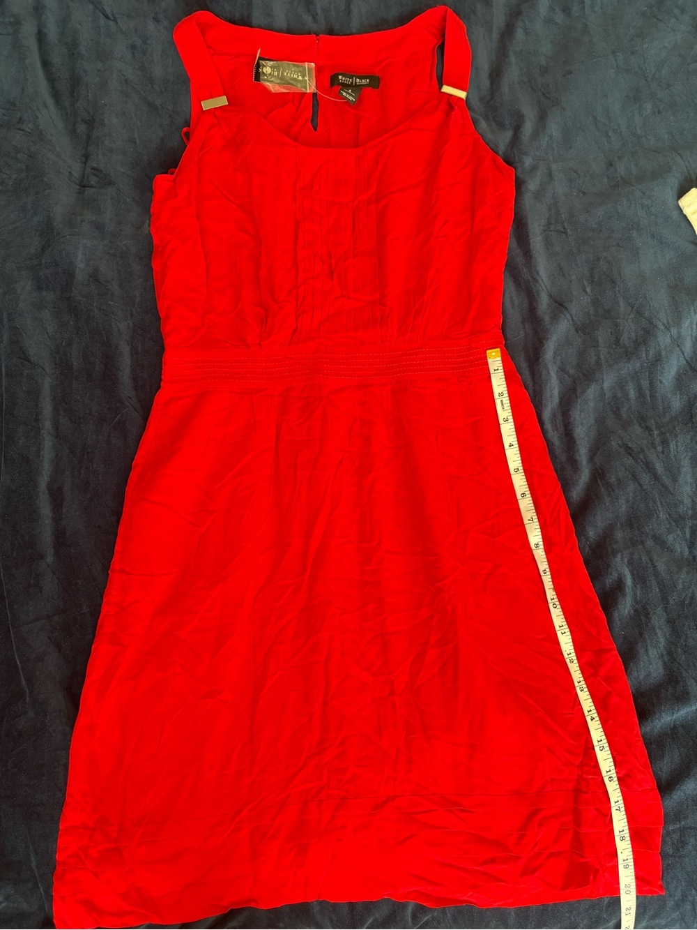 White House Black Market coral/red Sleeveless Midi Dress